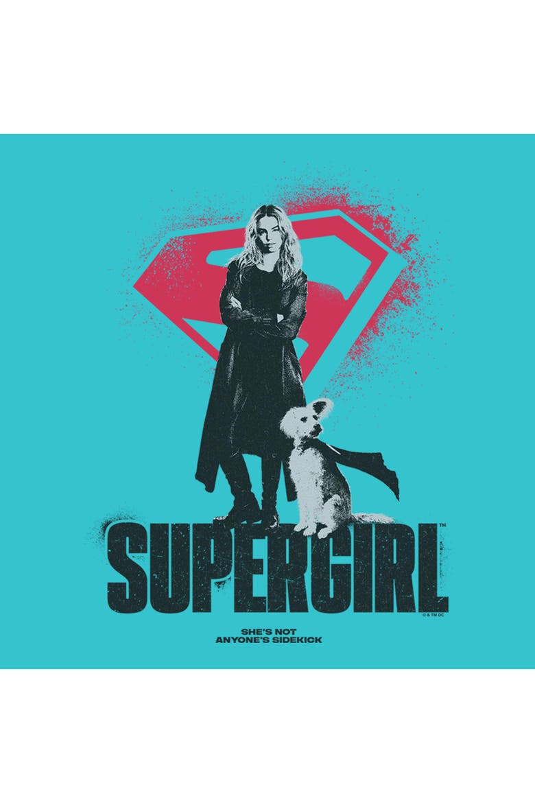 Girl's Supergirl Kara And Krypto  Graphic T-Shirt, Alternate, color, Tahiti Blue