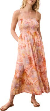 Marine Layer Sutton Tie Dye Smocked Maxi Sundress