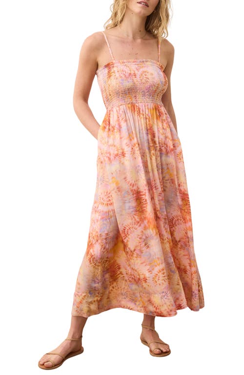 MARINE LAYER MARINE LAYER SUTTON TIE DYE SMOCKED MAXI SUNDRESS 
