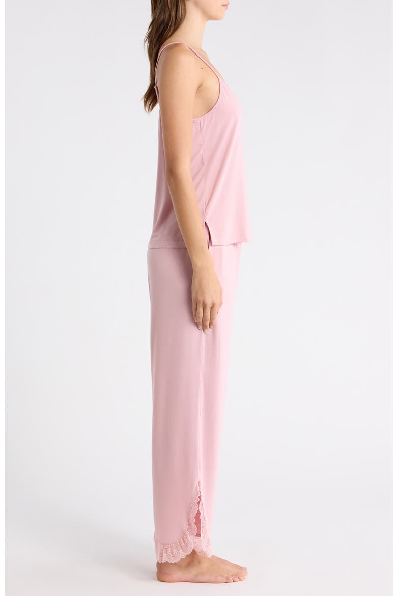 Moonlight Eco Lace Trim Pajamas, Alternate, color, PINK ZEPHYR