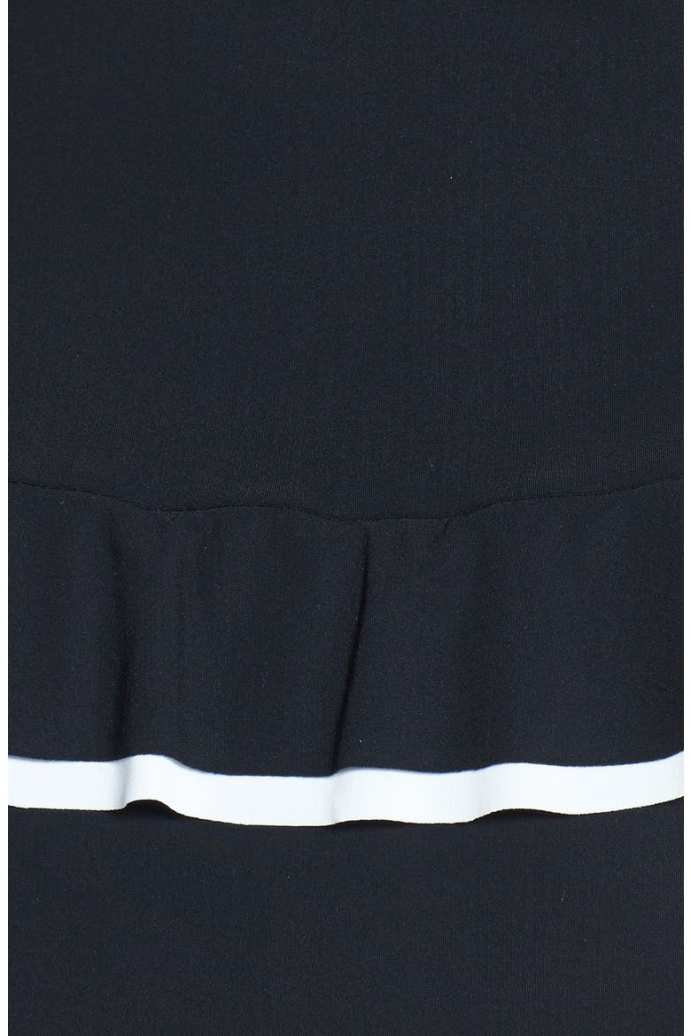 'Cabaret' Bandeau Swimdress, Alternate, color, BLACK WHITE