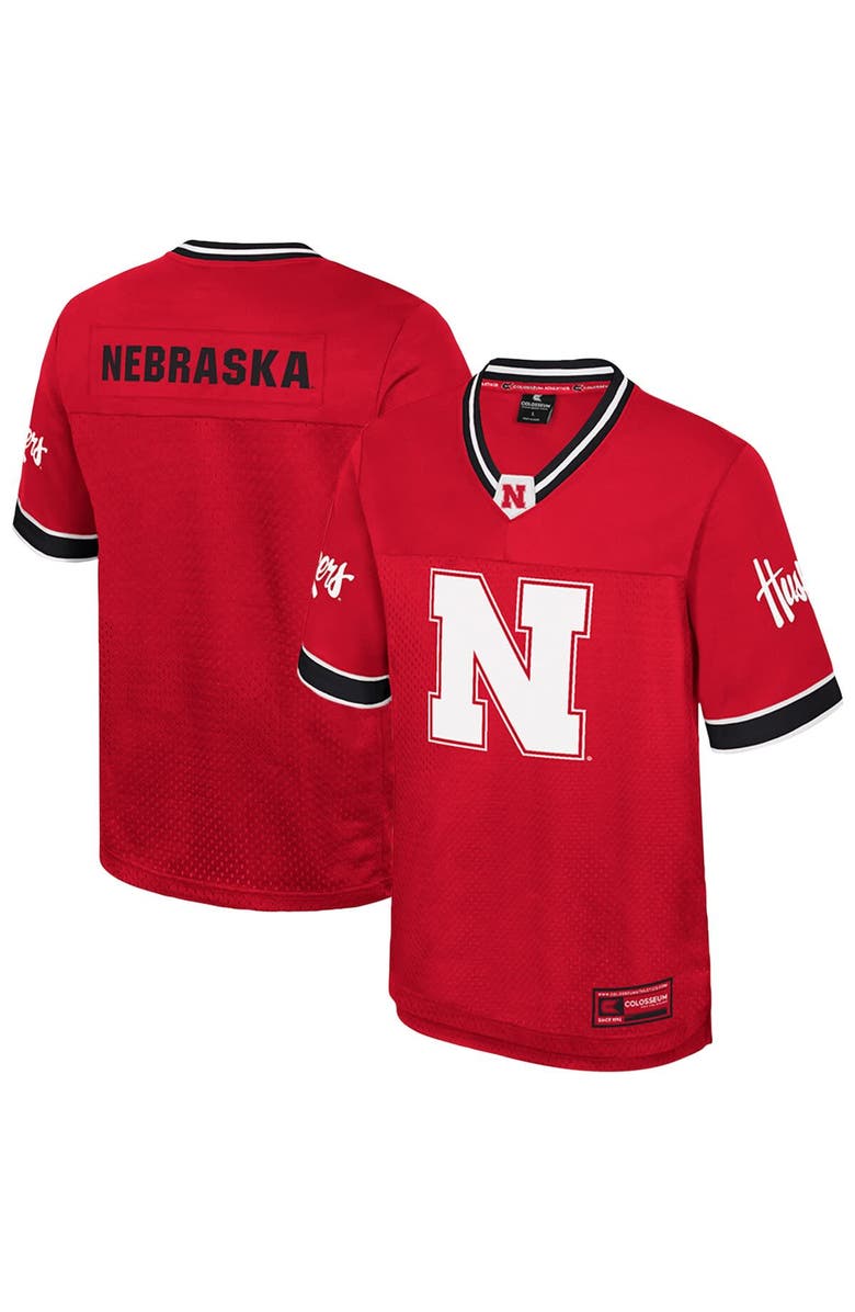COLOSSEUM Men's Colosseum  Red Nebraska Huskers Nothing But The Hits Football Jersey, Main, color, 