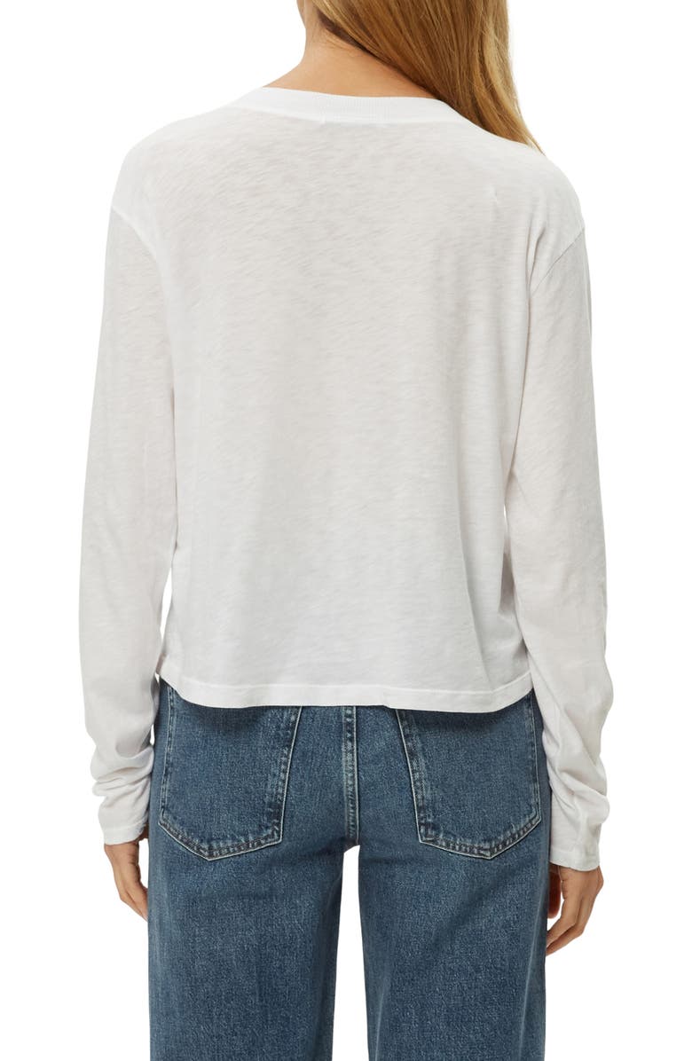 Michael Stars Brea V-Neck Supima Cotton Top, Alternate, color, White