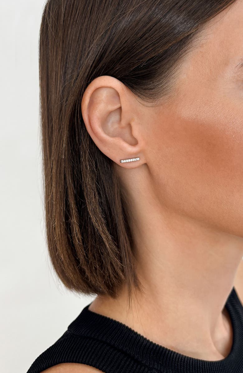 Adornia Set of 2 Bar & Threader Earrings, Alternate, color, Silver