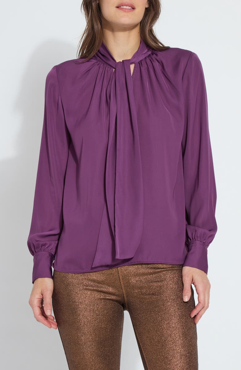 Lysse Janis Tie Neck Top, Main, color, Advent Candle