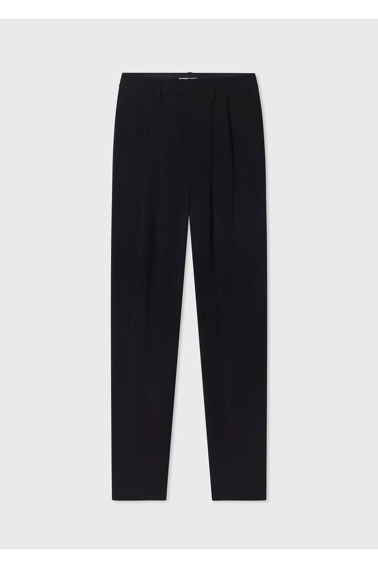 Pleat Front Trouser in Crepe, Alternate, color, Black