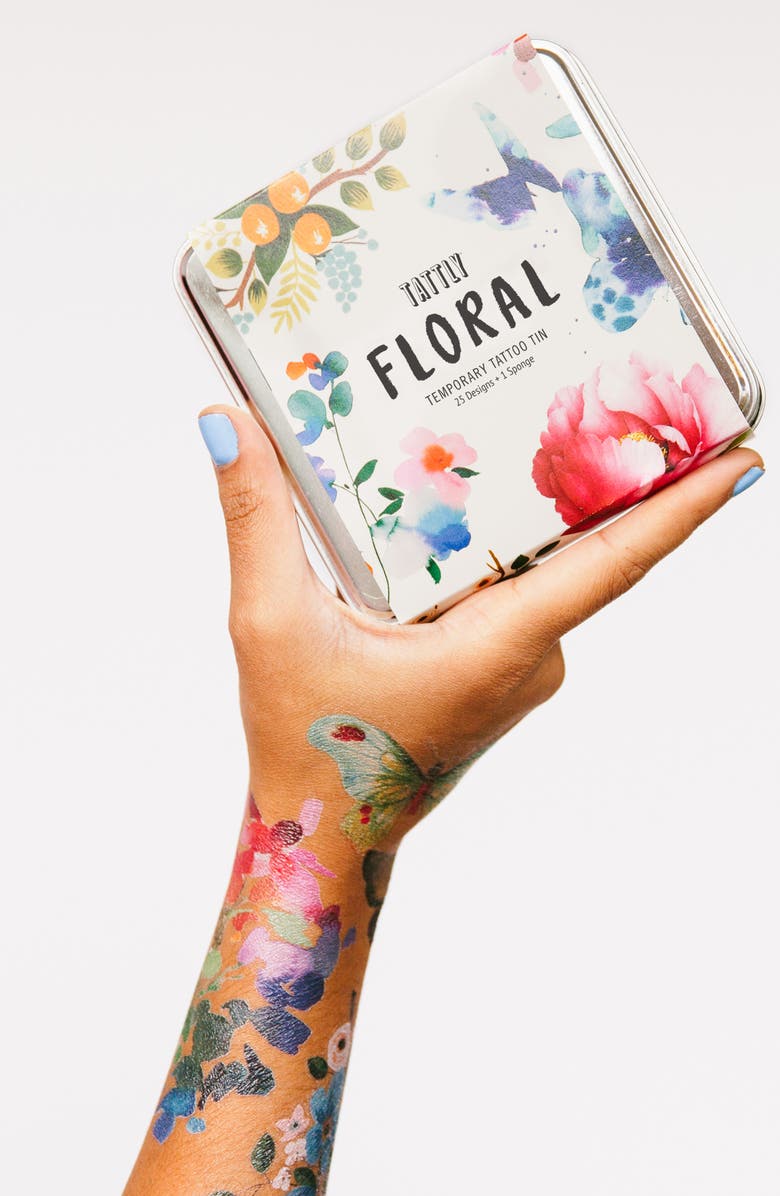 TATTLY Temporary Tattoo Tin, Alternate, color, 
