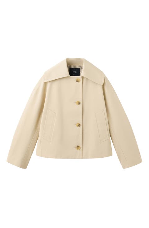 Waxed Short Trench Coat
