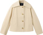 MANGO Waxed Short Trench Coat