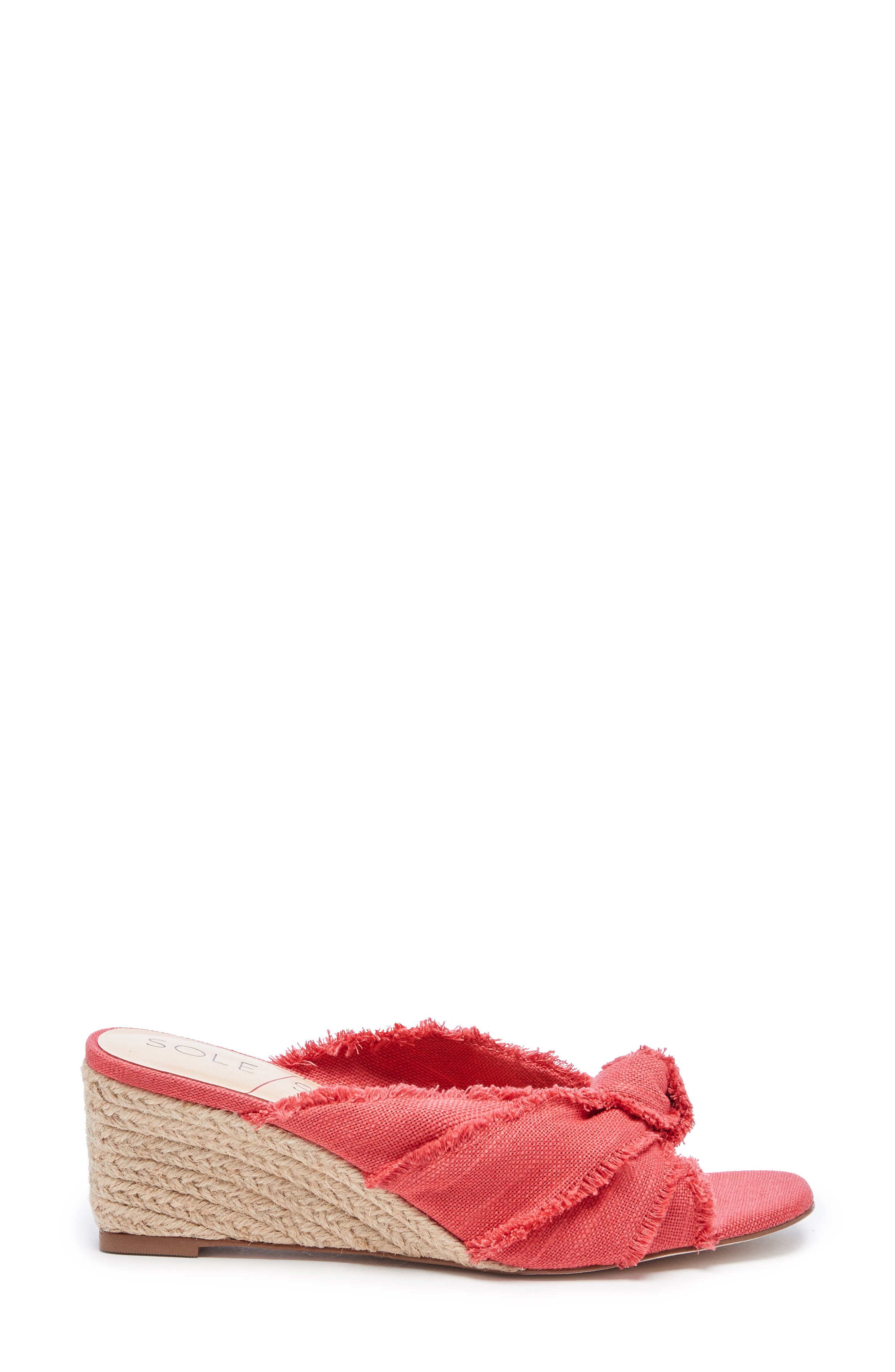 Smerah Espdarille Wedge Slide Sandal, Alternate, color, CORAL REEF SUEDE