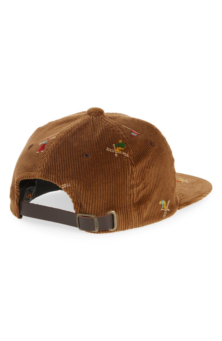 BEAMS Skier Print Corduroy Baseball Cap, Alternate, color, 