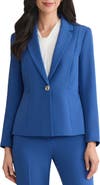 KASPER Stretch Crepe One-Button Blazer