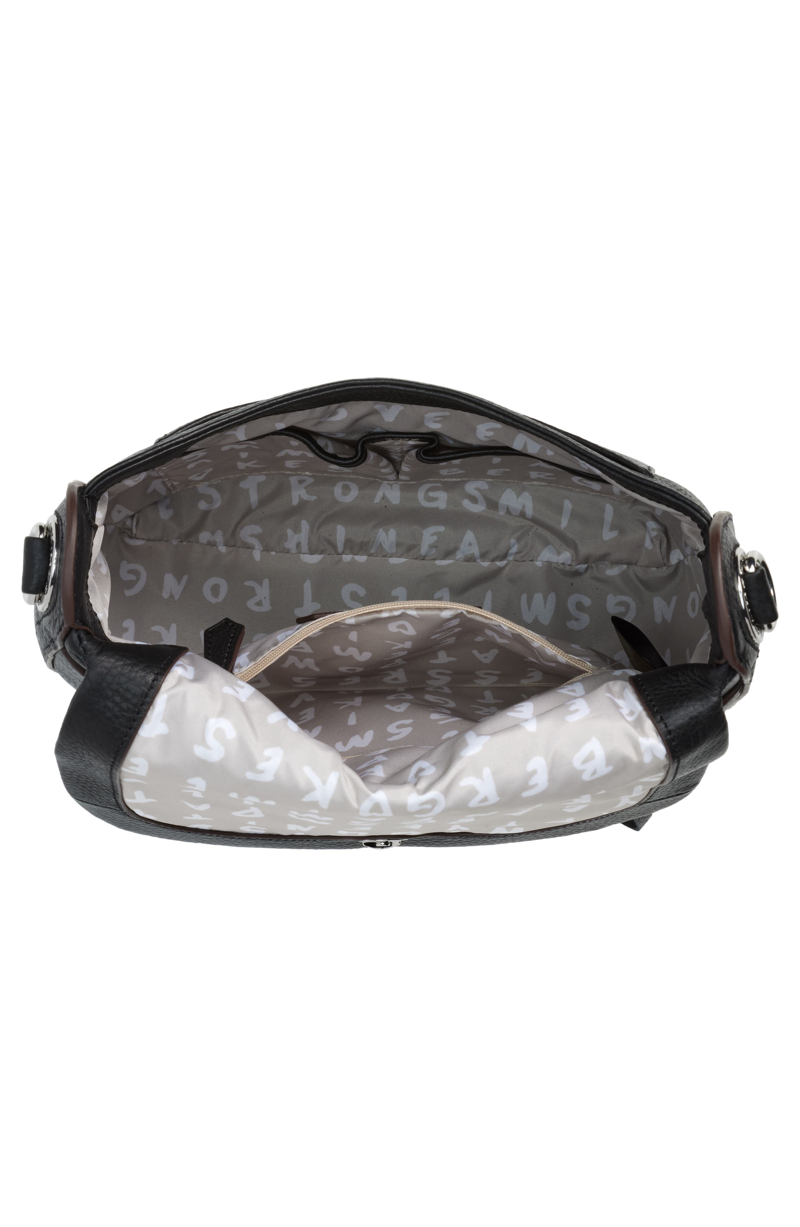 AIMEE Vera Leather Convertible Shoulder Bag, Alternate, color, Black