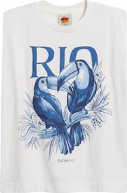 FARM Rio Toucan Rio Graphic Cap Sleeve Tank Top