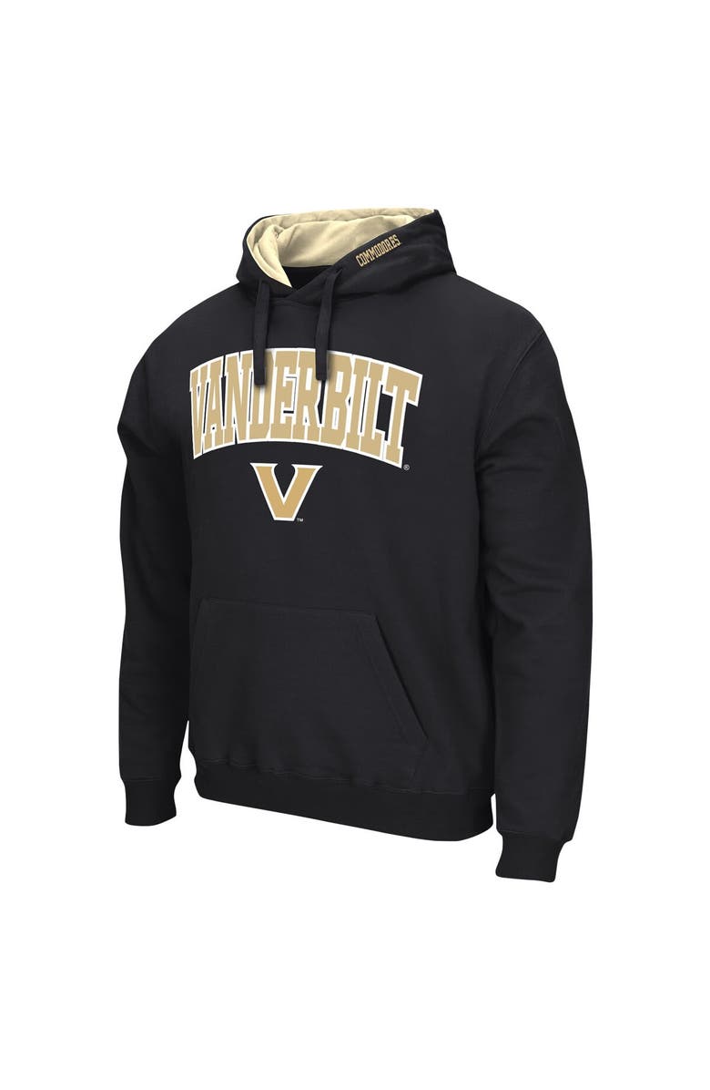COLOSSEUM Men's Colosseum Black Vanderbilt Commodores Arch & Logo Pullover Hoodie, Alternate, color, Black