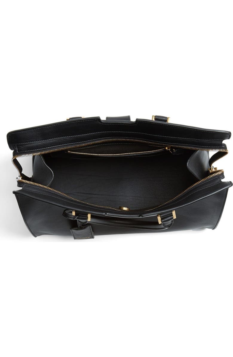 Saint Laurent 'Ligne Y' Leather Satchel, Alternate, color,