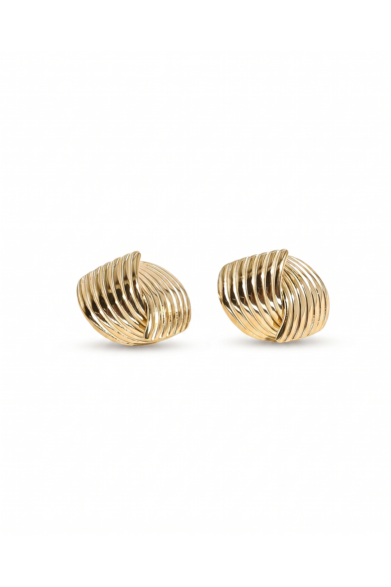 Vintage-Inspired Gold Stud Earrings, Main, color, Gold