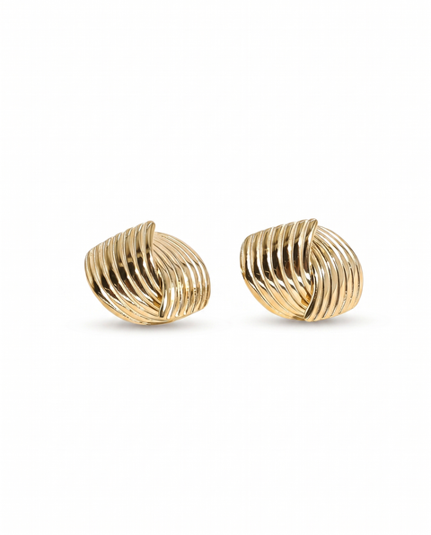 Vintage-Inspired Gold Stud Earrings