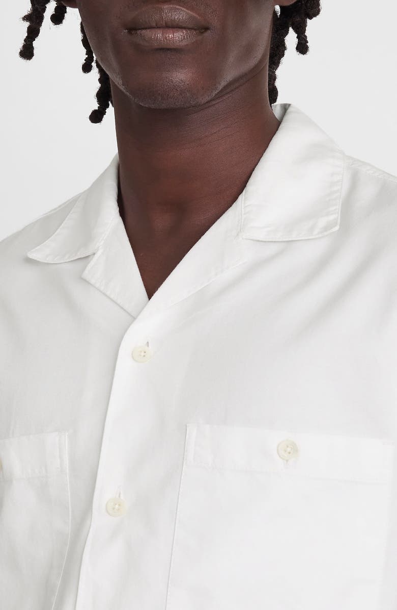 Madewell Twill Camp Shirt, Alternate, color, White
