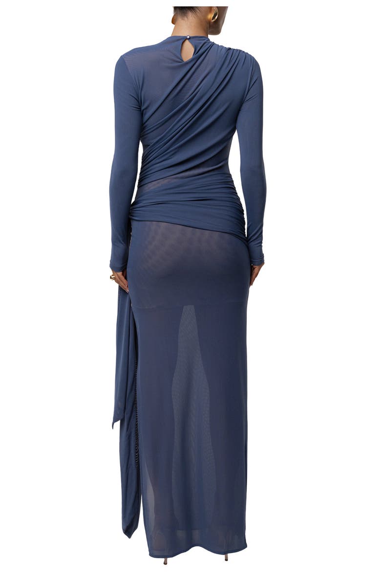 JLUXLABEL Heatwave Mesh Maxi Dress, Alternate, color, Navy