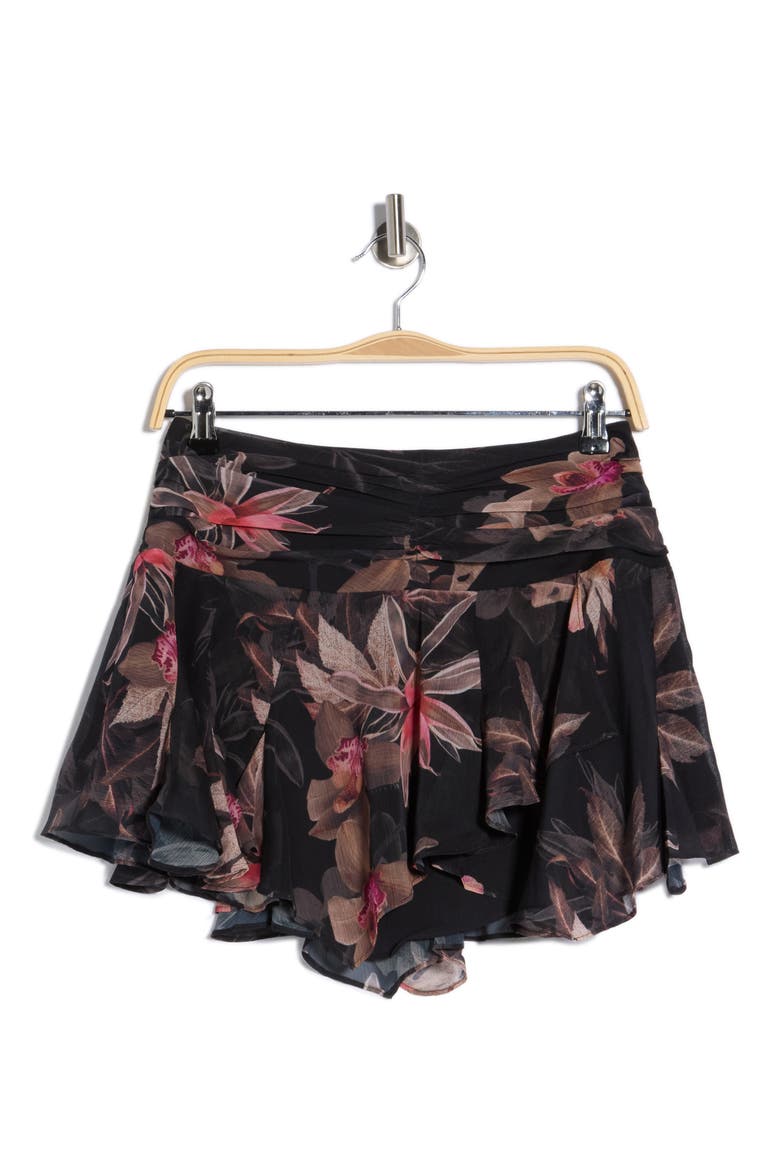 Erica Floral Miniskirt, Alternate, color, ADENA BLACK