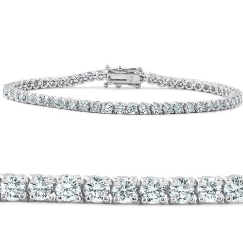 Bliss Diamond 5ct Diamond Tennis Bracelet 14k Gold Lab Grown 7" In 14k White Gold