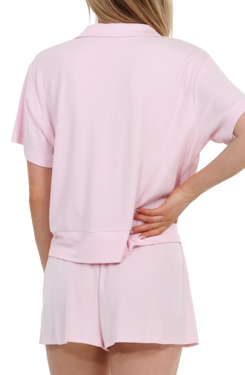 Honeydew Coffee Club Waffle Knit Short Pajamas, Alternate, color, Strawberry