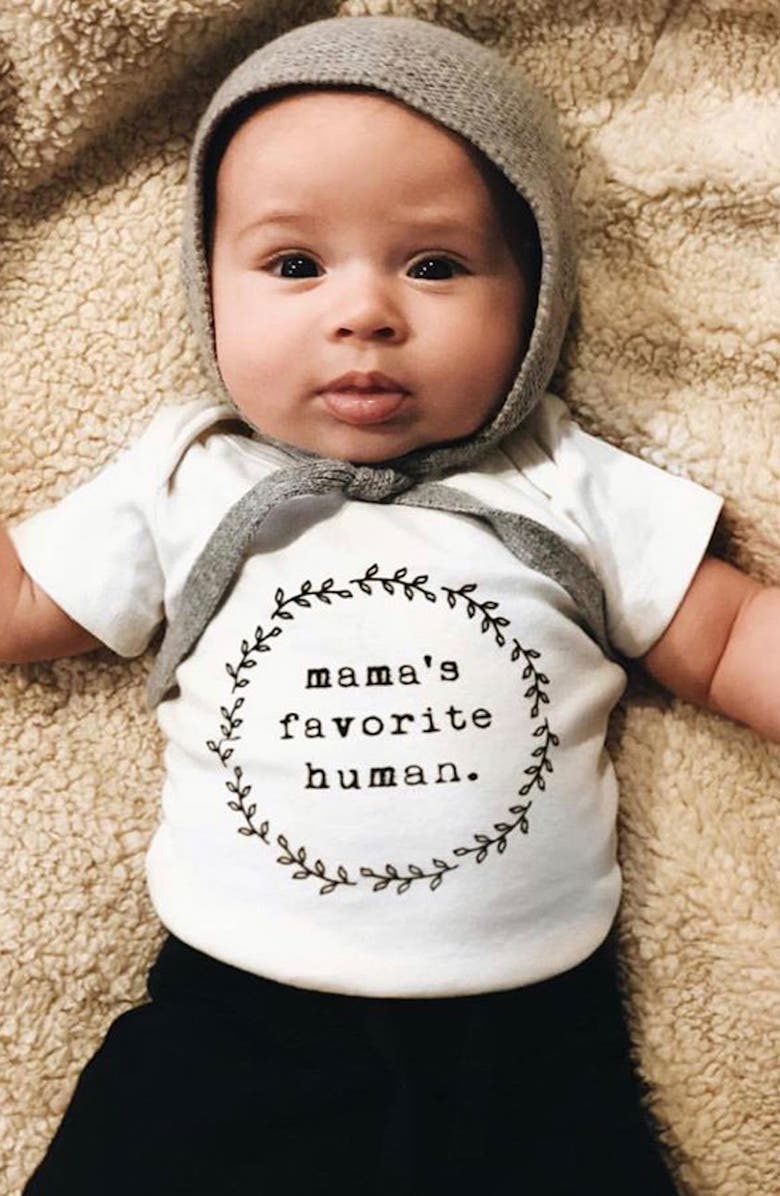 Tenth & Pine Mama's Favorite Human Organic Cotton Bodysuit, Alternate, color, 