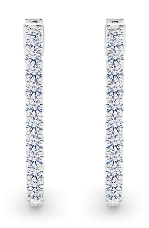 Hautecarat Lab Grown Diamond & Birthstone Inside Out Hoop Earrings
