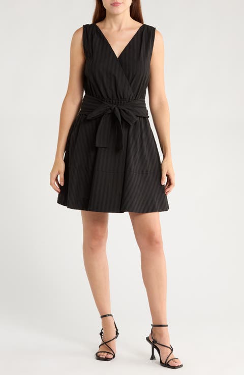 Abby Lace Trim Tie Waist Minidress
