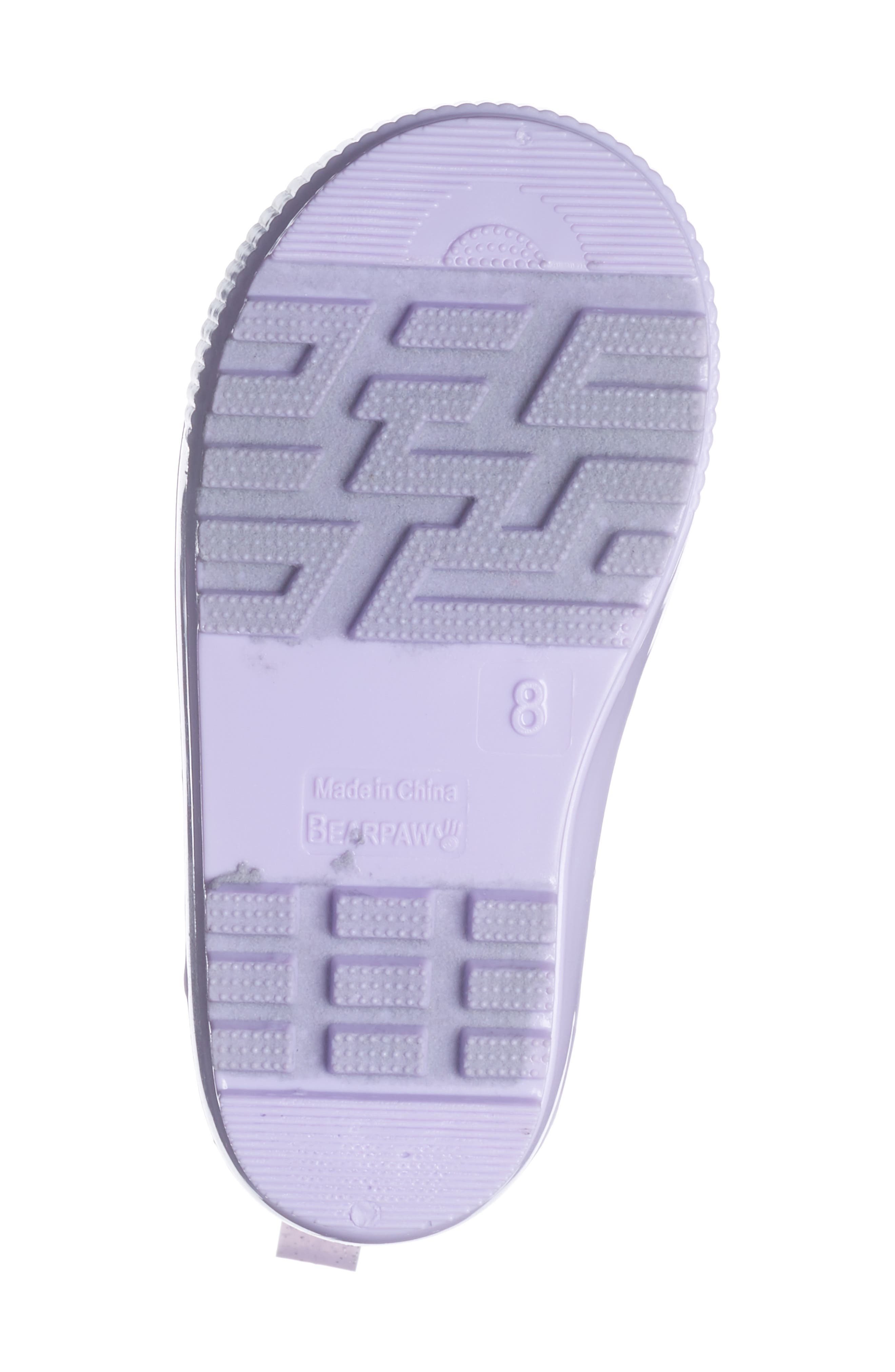 BEARPAW Kids' Lilac Glitter Rain Boot, Alternate, color, Lilac Glitter