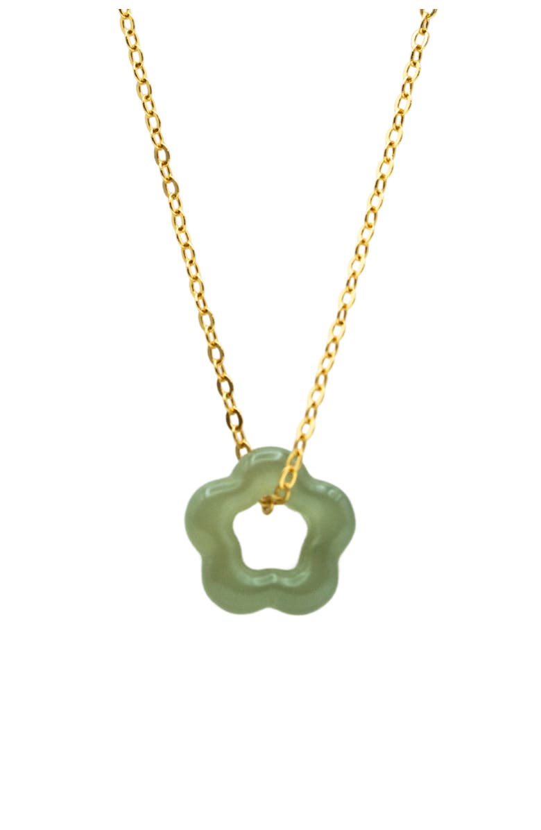 seree Plum blossom Green jade pendant necklace, Main, color, Light Green