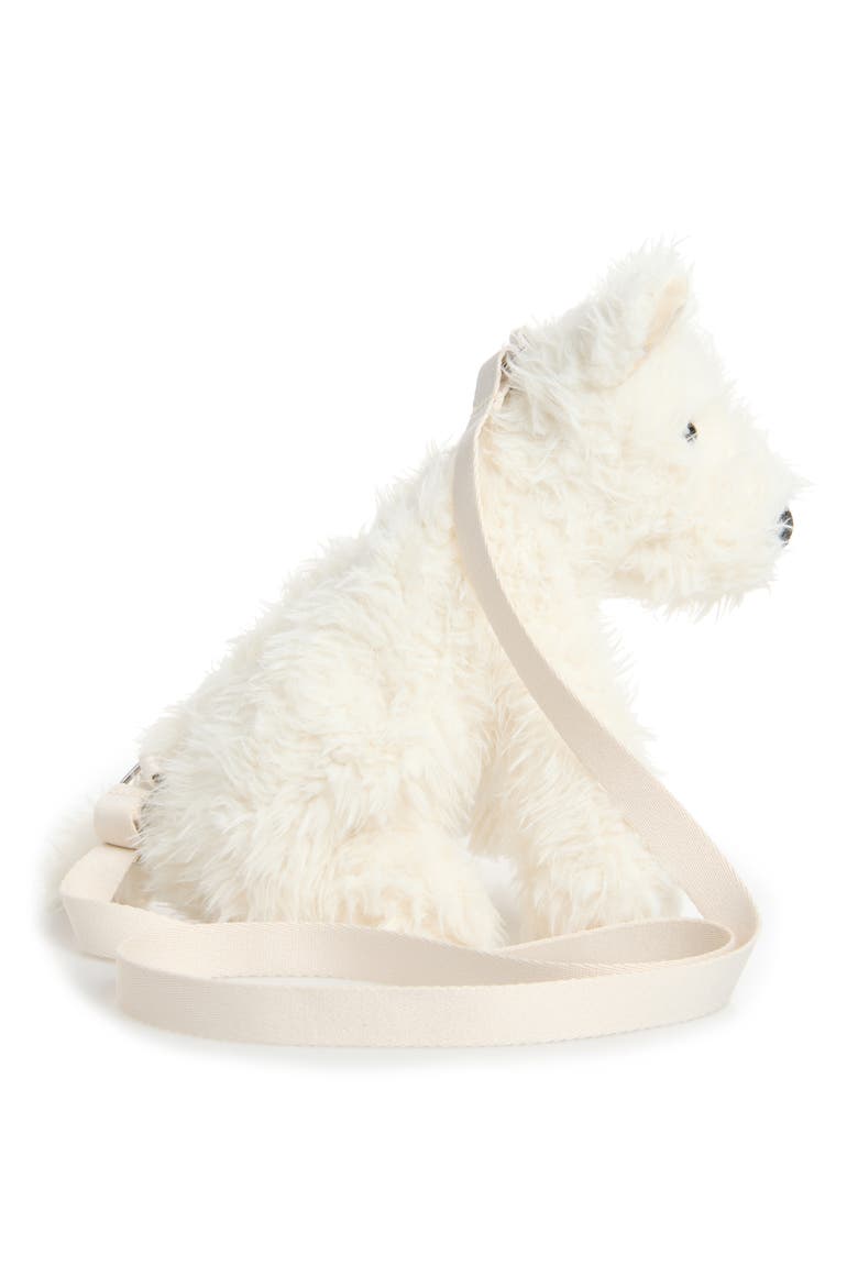 Munro Scottie Dog Plushie Shoulder Bag, Alternate, color, CREAM