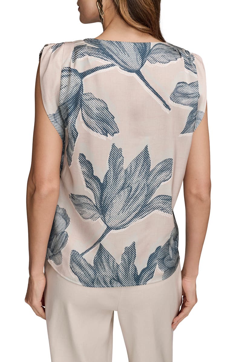 Donna Karan New York Print Sleeveless Top, Alternate, color, Sand Combo