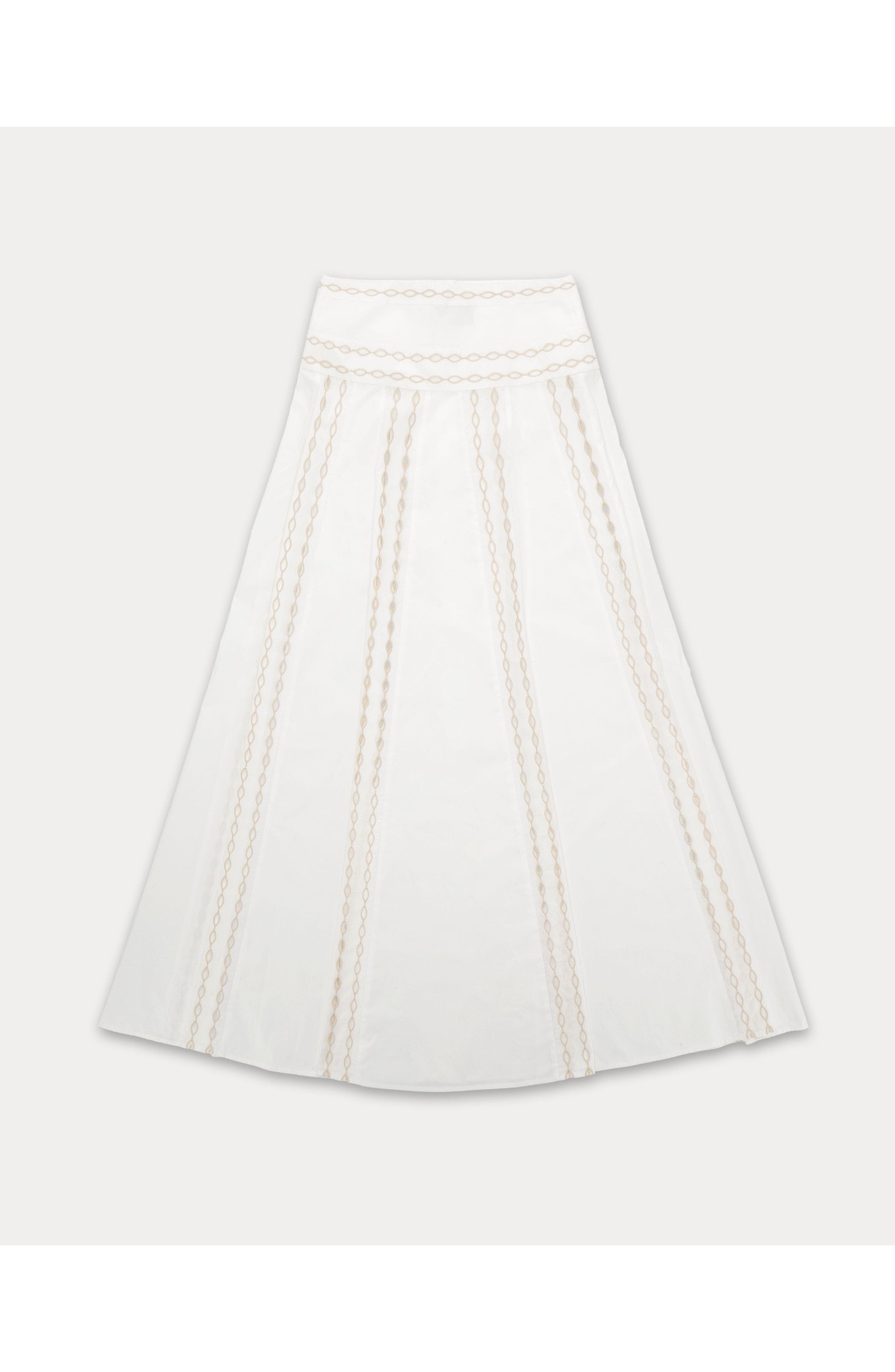 Alexane Embroidered Cotton Skirt - image 2