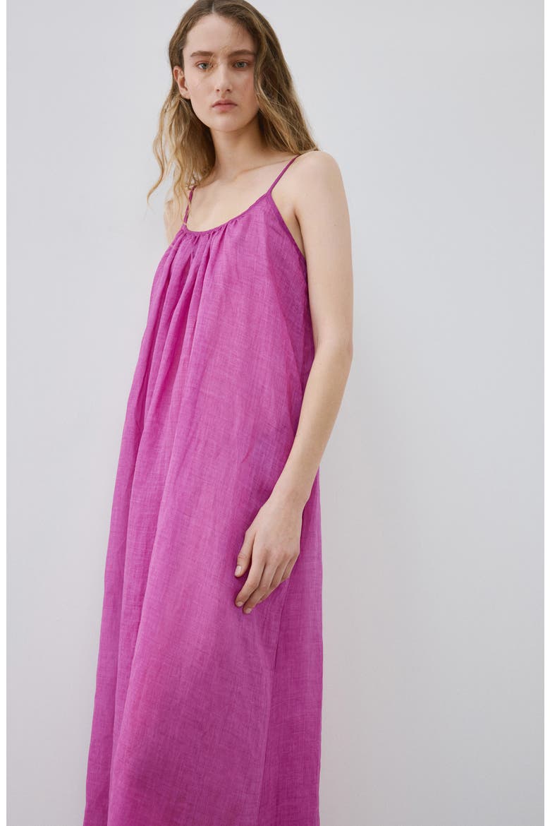 Ramie Nightgown, Alternate, color, FUCHSIA