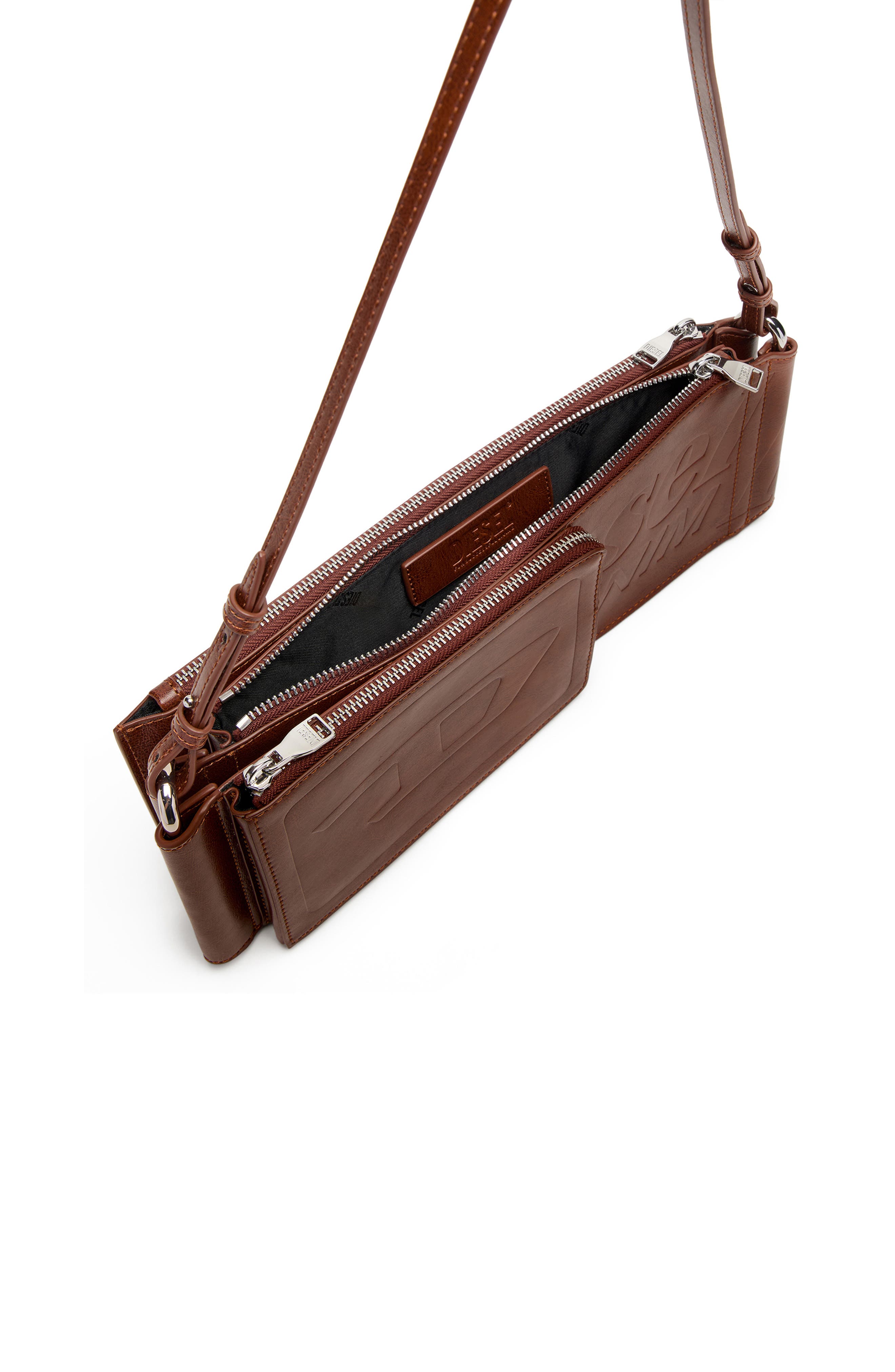 DIESEL<sup>®</sup> Flag-D-Modular Logo Embossed Shoulder Bag, Alternate, color, Chocolate