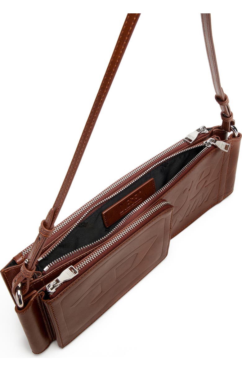 DIESEL<sup>®</sup> Flag-D-Modular Logo Embossed Shoulder Bag, Alternate, color, Chocolate