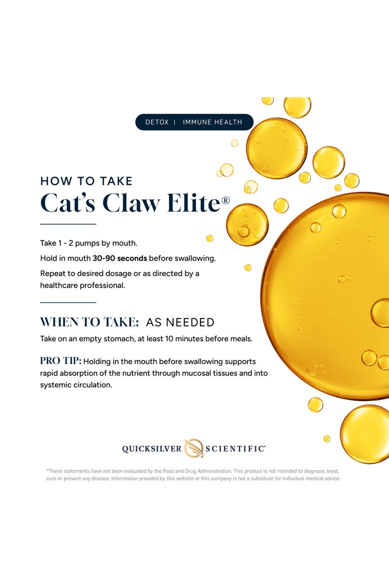 Nanoemulsified Cat's Claw Vitamin D and Monolaurin Liquid Supplement, Alternate, color, None