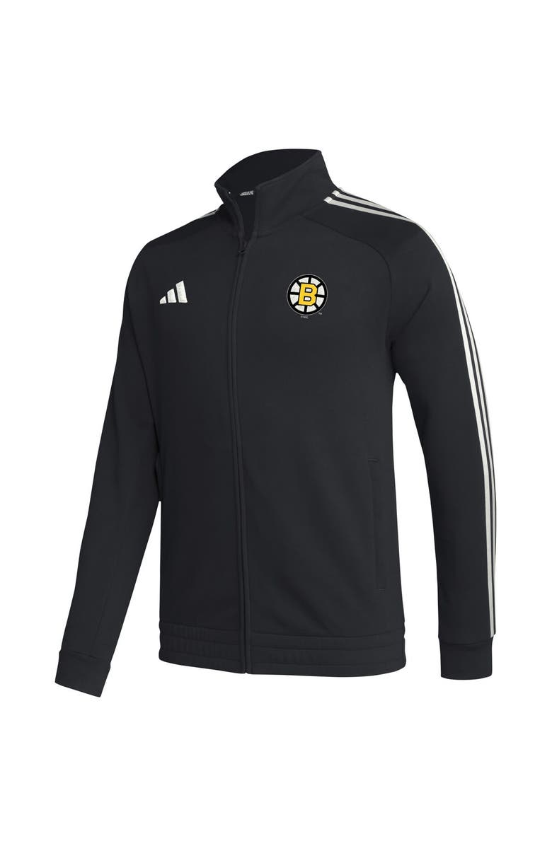 adidas Men's adidas Black Boston Bruins Raglan Full-Zip Track Jacket, Alternate, color,