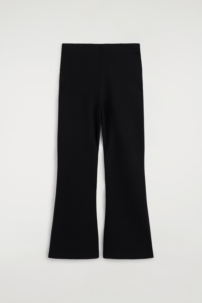 Jersey Flared Pants, Alternate, color, BLACK