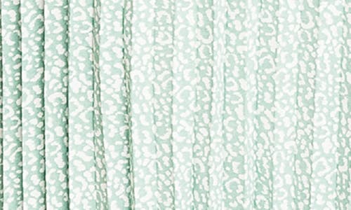Gibsonlook Pleated Midi Dress In Mist Green Animal Dot