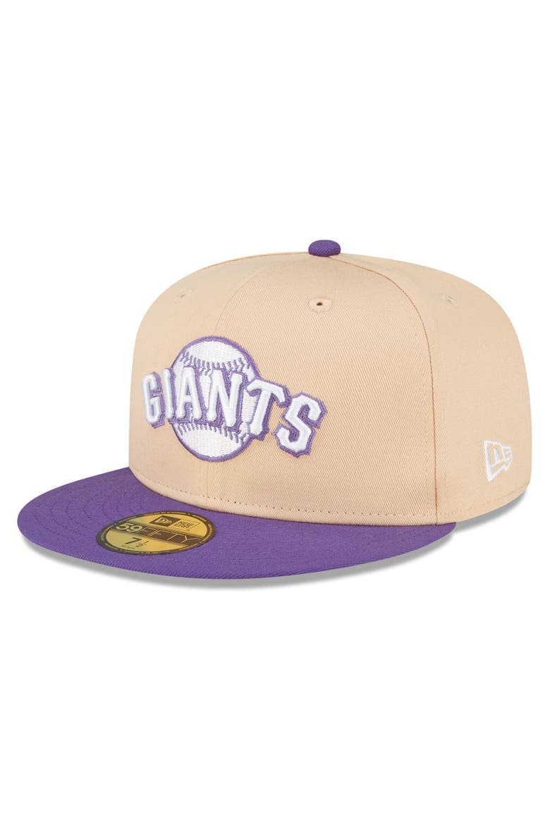 Men's New Era Peach/Purple San Francisco Giants 2002 World Series Side Patch 59FIFTY Fitted Hat, Alternate, color, Orange