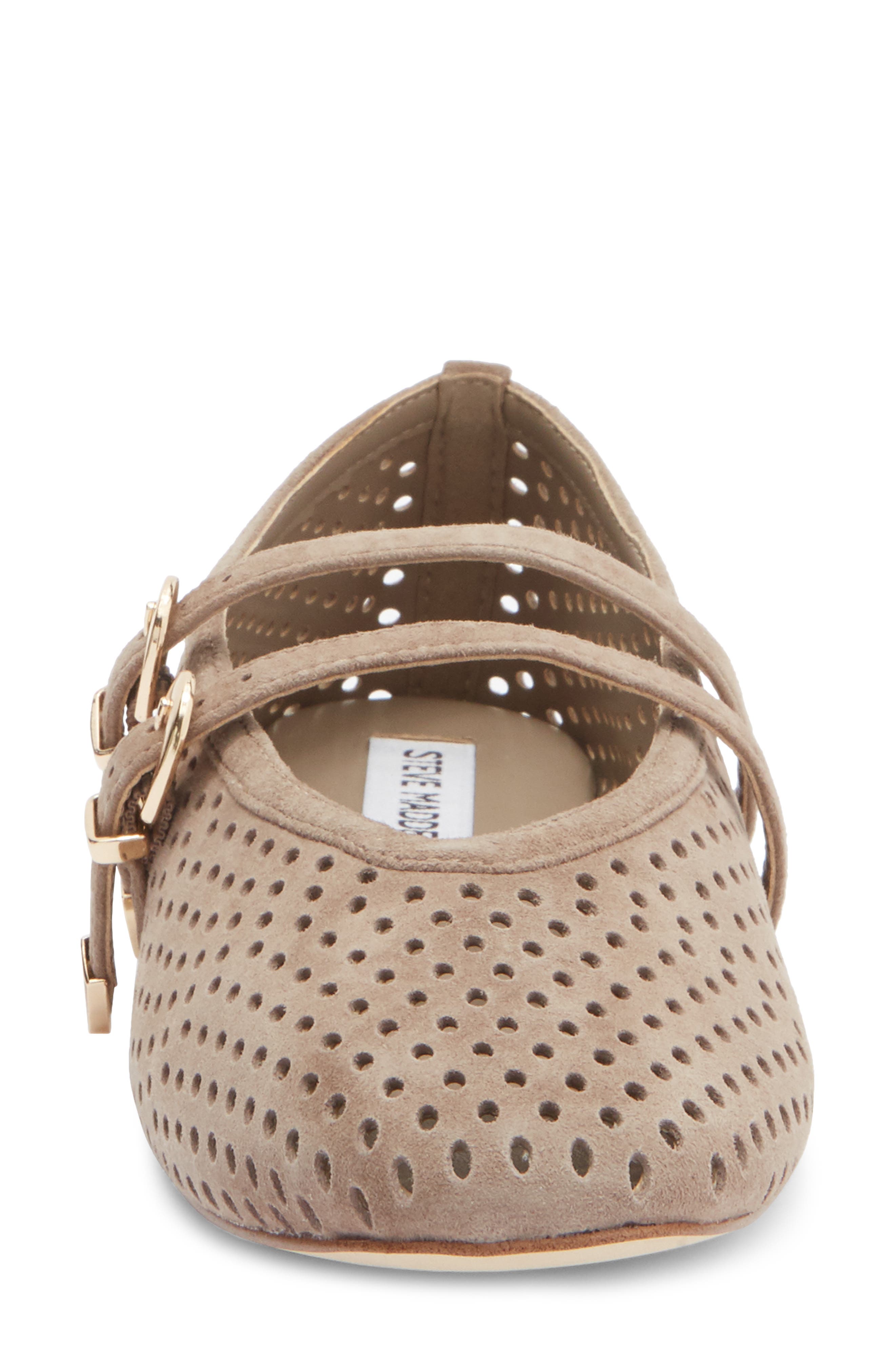 Lissa Perforated Mary Jane Flat, Alternate, color, TAUPE SUEDE