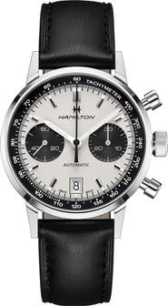 Hamilton American Classic Intra-Matic Automatic Chronograph Leather Strap Watch, 40mm
