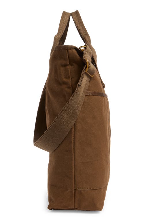 New Amsterdam Leatherworks Ayla Canvas Crossbody Bag In Brown