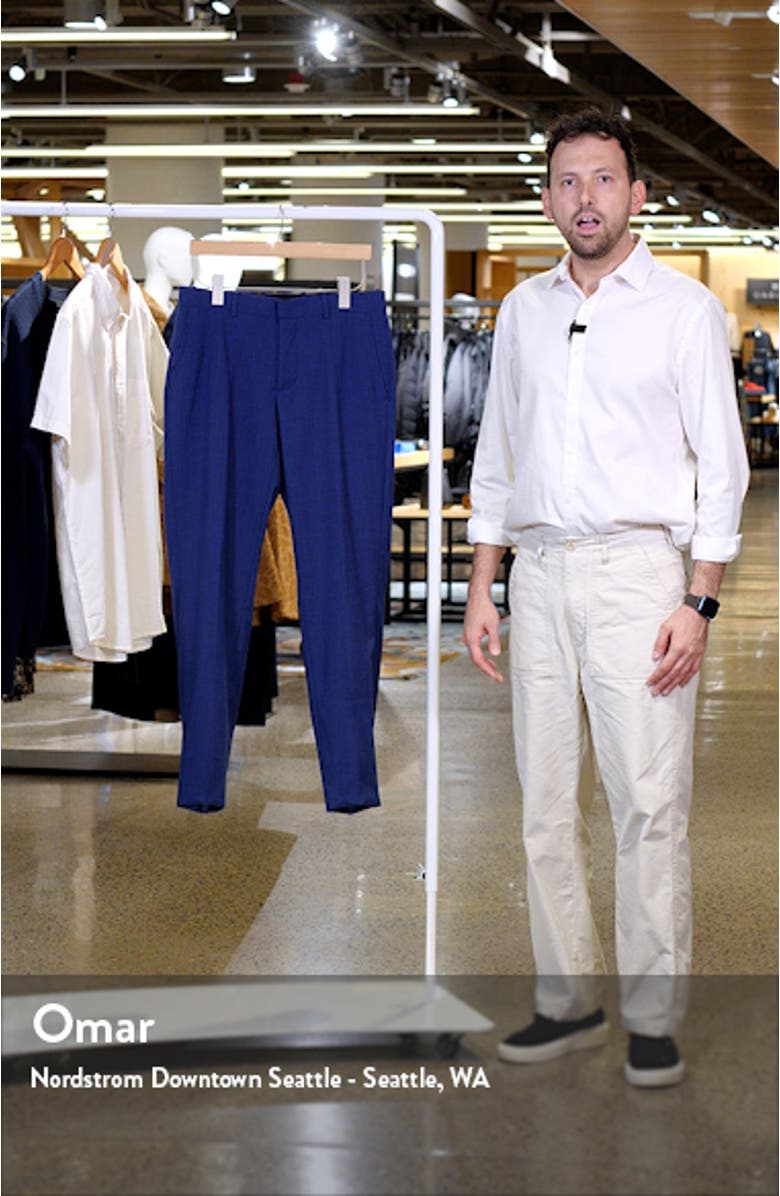 Trim Fit Flat Front Wool Dress Pants Suit Separate