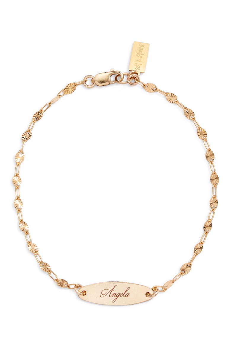 Banks Engravable ID Bracelet, Main, color, GOLD