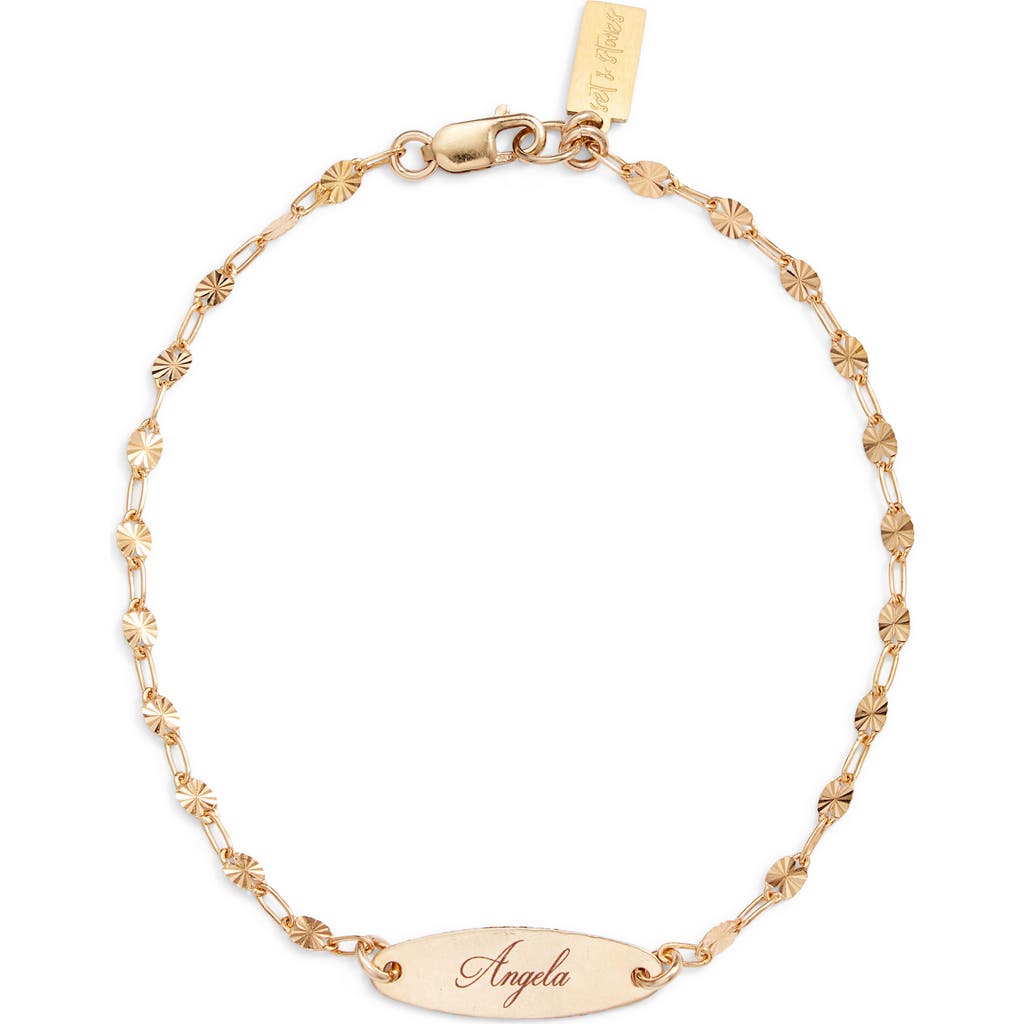 Set & Stones Banks Engravable Id Bracelet In Gold