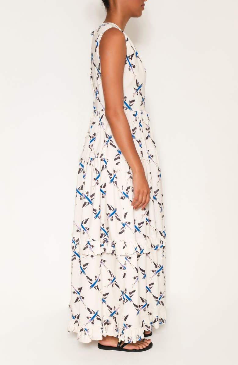 The Lulo Project Tado Print Sleeveless Maxi Dress, Alternate, color, Flying Fish